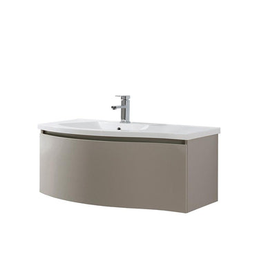 Eviva Sierra 40 in. Wall Mounted Bathroom Vanity in Fossil Gray with White Integrated Acrylic Countertop Vanity Eviva